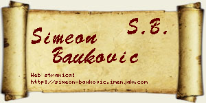 Simeon Bauković vizit kartica
